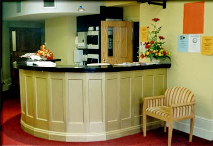 hotel reception desk