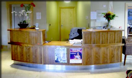 leisure centre reception desk